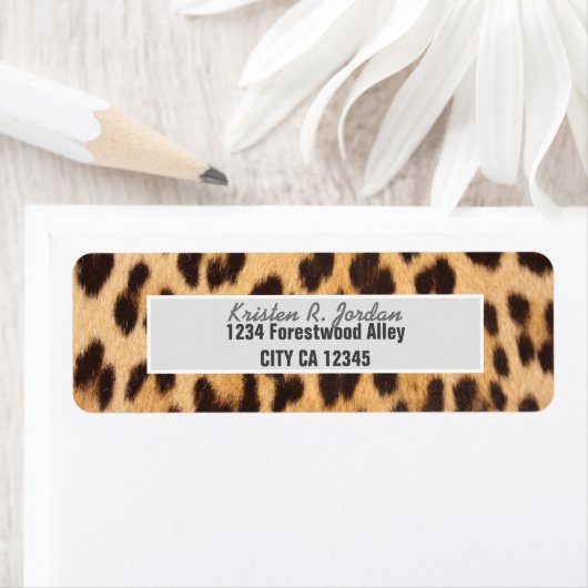 トレンディ スタイリッシュ ワイルド サファリ レオパード プリント ラベル (インサイチュ)