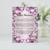 トレンディ パープル フローラル おしゃれ 安全対策 エンクロージャーカード (スタンド正面)