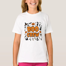 トレンディ・ブー・クルー・ガールズ・ハロウィンTシャツ 👻 かわいい Tシャツ