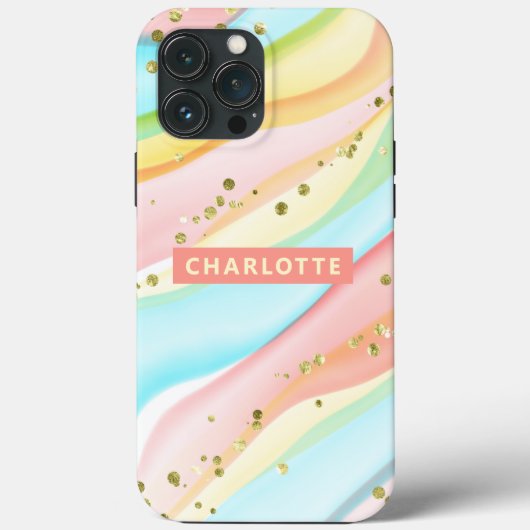 トレンディ モダン カラフル ガーリー オーダーメイド 名前 Case-Mate iPhoneケース (裏面)