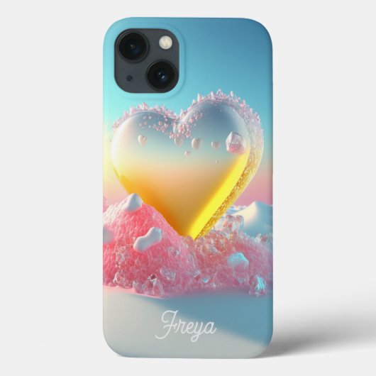 トレンディ モダン ガーリー ラブ ハート 名前入り Case-Mate iPhoneケース (裏面)