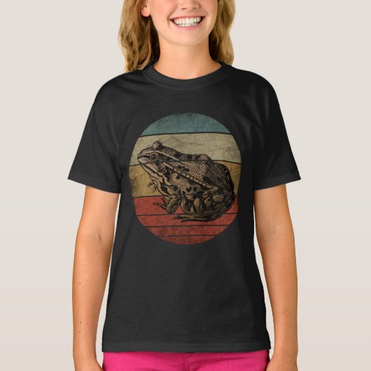 トレンディ ヴィンテージ カエル Tシャツ (正面)