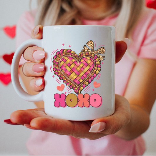 トレンディ XOXO ハート コーヒーマグカップ