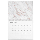 トレンデモダンィ·シエレガントック·マーブル·パターン カレンダー (2月 2026)