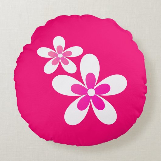 トレントカラーピンク,バラ, ラウンドクッション (正面)