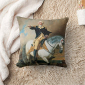 トレントンで敬礼を受けるジョージ・ワシントン クッション (ブランケット)