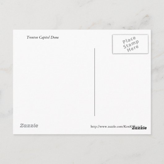トレントンキャピトルドームポストカード ポストカード (裏面)