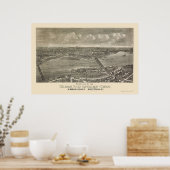 トレントン， NJパノラママップ – 1900 ポスター (キッチン)