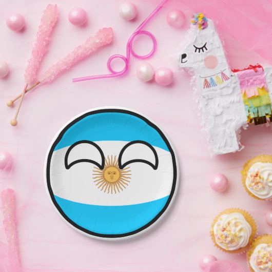 トレンドおもしろいのオタク系のアルゼンチン・カントリーボール ペーパープレート (パーティー)
