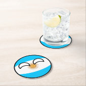 トレンドおもしろいのオタク系のアルゼンチン・カントリーボール ラウンドペーパーコースター (インサイチュ)