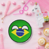 トレンドおもしろいのオタク系のブラジルカントリーボール ペーパープレート (パーティー)