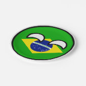 トレンドおもしろいのオタク系のブラジルカントリーボール ペーパープレート (アングル)