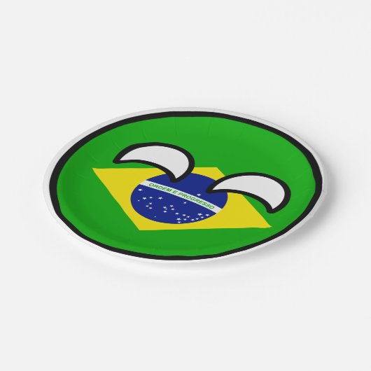 トレンドおもしろいのオタク系のブラジルカントリーボール ペーパープレート (アングル)