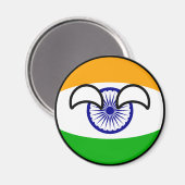 トレンドおもしろいオタク系のインド・カントリーボール マグネット (正面/裏面)