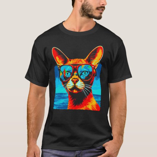 トレンドのアビシニアンキャット Tシャツ (正面)