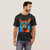 トレンドのアビシニアンキャット Tシャツ (正面フル)