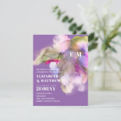 トレンドのテクニカラー水彩ウェディング招待状 (スタンド正面)