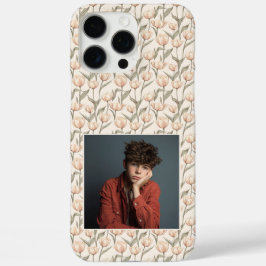 トレンドのメイド・オブ・オナーのためのチューリップ写真ギフト iPhone 16 PRO MAXケース