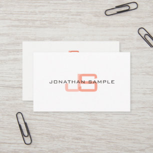 トレンドのモノグラムモダンエレガントテンプレート 名刺