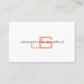 トレンドのモノグラムモダンエレガントテンプレート 名刺 (正面)