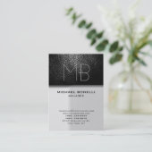 トレンドの太ったグレーの革の魅力的な名刺 名刺 (スタンド正面)