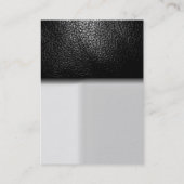 トレンドの太ったグレーの革の魅力的な名刺 名刺 (裏面)