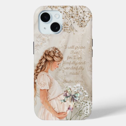 トレンドの宗教的な妊婦レースオーガンザボウ Case-Mate iPhoneケース (裏面)