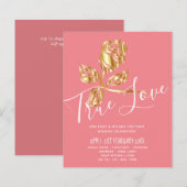 トレンドの結婚式の色 True Love ゴールド ローズ (正面/裏面)