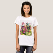 トレンドの花柄で最高のママ Tシャツ (正面フル)