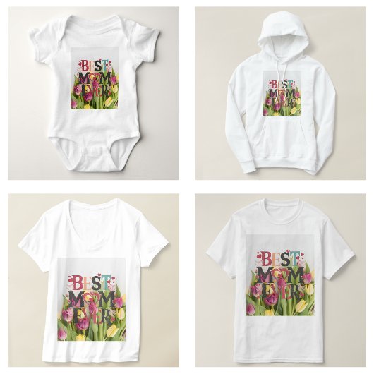 トレンドの花柄で最高のママ Tシャツ