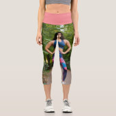 トレンドの長いTシャツ:ハイグに最適 カプリレギンス (正面)