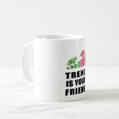 トレンドは友人です コーヒーマグカップ (正面左)