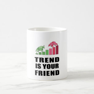 トレンドは友人です コーヒーマグカップ