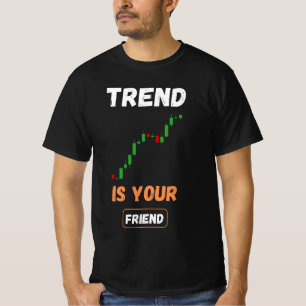 トレンドは友達 トレーディングチャートアート Tシャツ