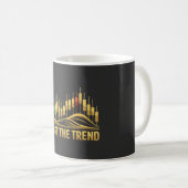 トレンドを信じる - トレーダーのためのマインドセットTシャツ コーヒーマグカップ (正面右)