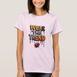 トレンドを着こなせ: カラフルなにじみデザインのタイポグラフィ Tシャツ