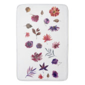 トレンドウォーターの色のフローラ バスマット (正面縦)