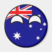 トレンドオおもしろいストラリアオタク系のドカントリーボール マグネット (正面)