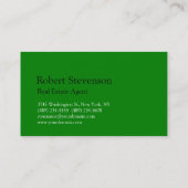 トレンドオフィスグリーン実在エステートエージェント名刺 名刺 (裏面)