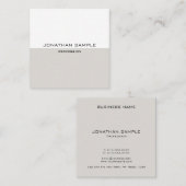 トレンドカラエレガントーのイニシャルモダンテンプレート スクエア名刺 (正面/裏面)