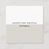 トレンドカラエレガントーのイニシャルモダンテンプレート スクエア名刺 (正面)