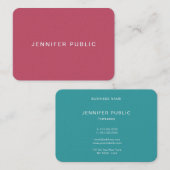 トレンドカラモダンーエレガントズプレミアムパール仕上げ 名刺 (正面/裏面)