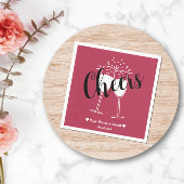 トレンドカラーウォームピンク応援紙ナプキンス スタンダードカクテルナプキン