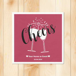 トレンドカラーウォームピンク応援紙ナプキンス スタンダードカクテルナプキン