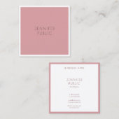 トレンドカラーエレガントーのプロフェッショナルシンプル スクエア名刺 (正面/裏面)