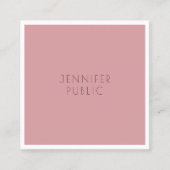 トレンドカラーエレガントーのプロフェッショナルシンプル スクエア名刺 (正面)