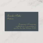 トレンドカラーエレガント手書きミニマモダンリスト 名刺 (裏面)