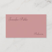 トレンドカラーエレガント手書きミニマモダンリスト 名刺 (正面)