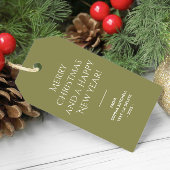 トレンドカラーオリーブグリーンミニマリスト ギフトタグ