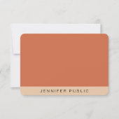 トレンドカラーカスタムスクリプト書道モノグラム ノートカード (正面)